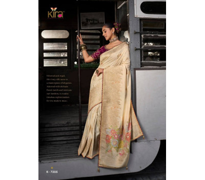 Soft Viscose Saree - Ethereal Ivory/Cream Saree Soft Viscose Saree - Ethereal Ivory/Cream Saree